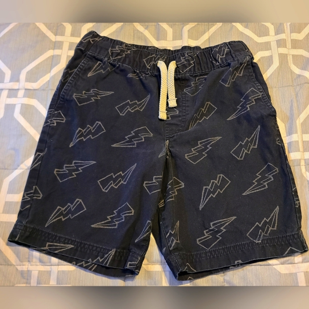 Arizona Boy's  Black Lightning Bolt Shorts Sz 14 Husky